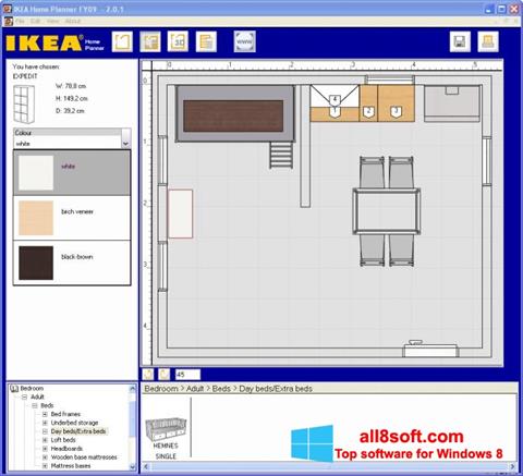 Ekrano kopija IKEA Home Planner Windows 8