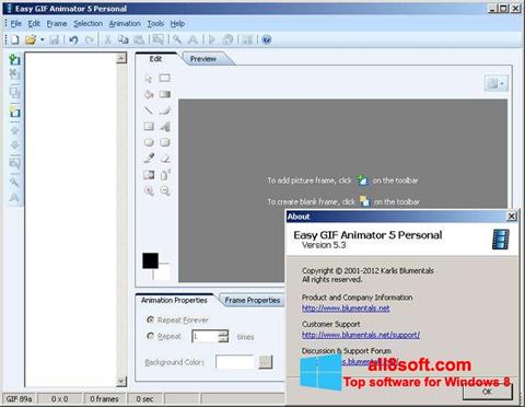 Ekrano kopija Easy GIF Animator Windows 8