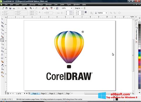 Ekrano kopija CorelDRAW Windows 8