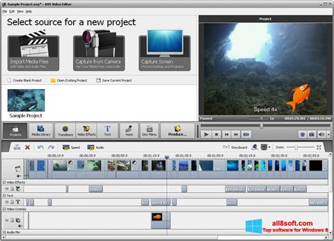 Ekrano kopija AVS Video Editor Windows 8