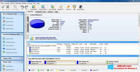 Ekrano kopija Paragon Hard Disk Manager Windows 8