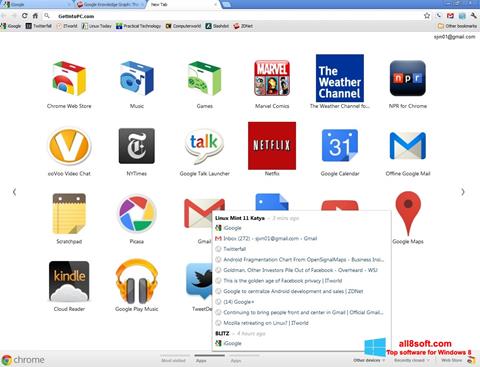 Ekrano kopija Google Chrome Offline Installer Windows 8