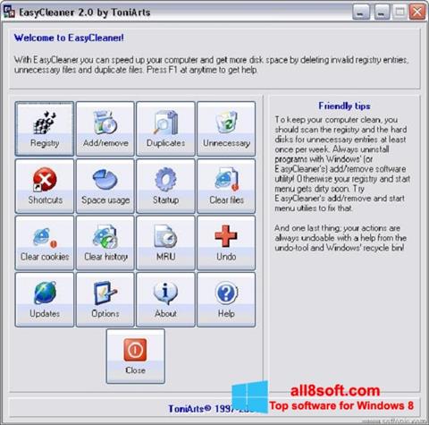 Ekrano kopija EasyCleaner Windows 8
