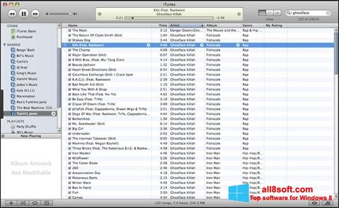 Ekrano kopija iTunes Windows 8