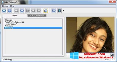 Ekrano kopija Fake Webcam Windows 8