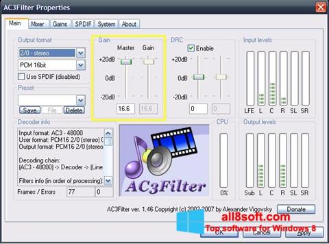 Ekrano kopija AC3Filter Windows 8