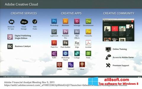 Ekrano kopija Adobe Creative Cloud Windows 8