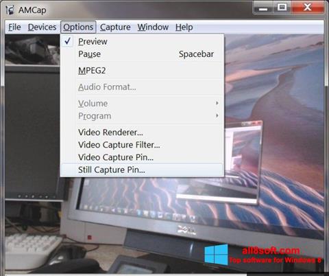 Ekrano kopija AMCap Windows 8