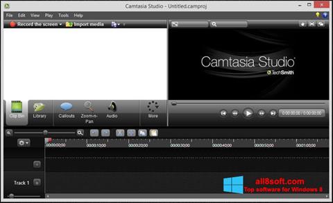 Ekrano kopija Camtasia Studio Windows 8