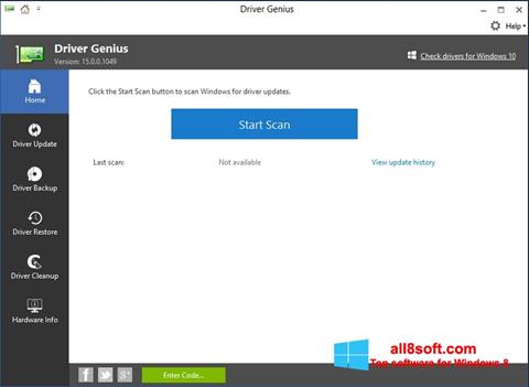 Ekrano kopija DriverScanner Windows 8