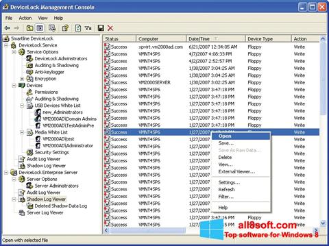 Ekrano kopija DeviceLock Windows 8