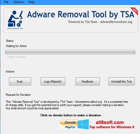 Ekrano kopija Adware Removal Tool Windows 8