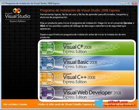 Ekrano kopija Microsoft Visual Studio Windows 8