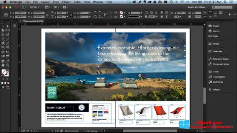 Ekrano kopija Adobe InDesign Windows 8